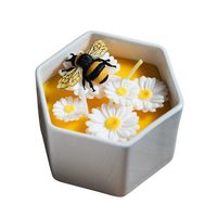 Spring Blossom Candle with white background. 